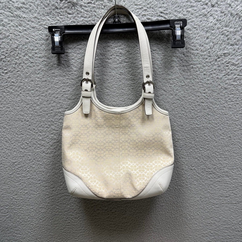 Vintage Y2K Coach M3K-7025 Leather & Canvas‎ Shoulder Bag